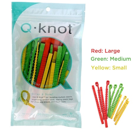 Electriduct Cable Tie, 4-1/2 in, 6 in, 7-1/2 in L, Green, Red, Yellow, EPDM, Neoprene, PVC CT-RI-QK-25